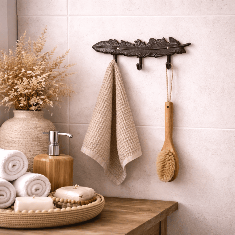 Percha Forma de pluma de hierro CASONA DECO decoracion