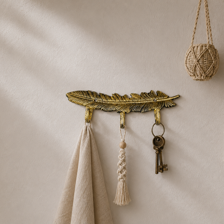 Percha Forma de pluma de hierro CASONA DECO decoracion