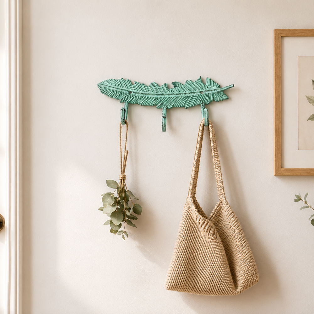 Percha Forma de pluma de hierro CASONA DECO decoracion