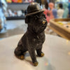 Perro Negro con Dorado Sentado