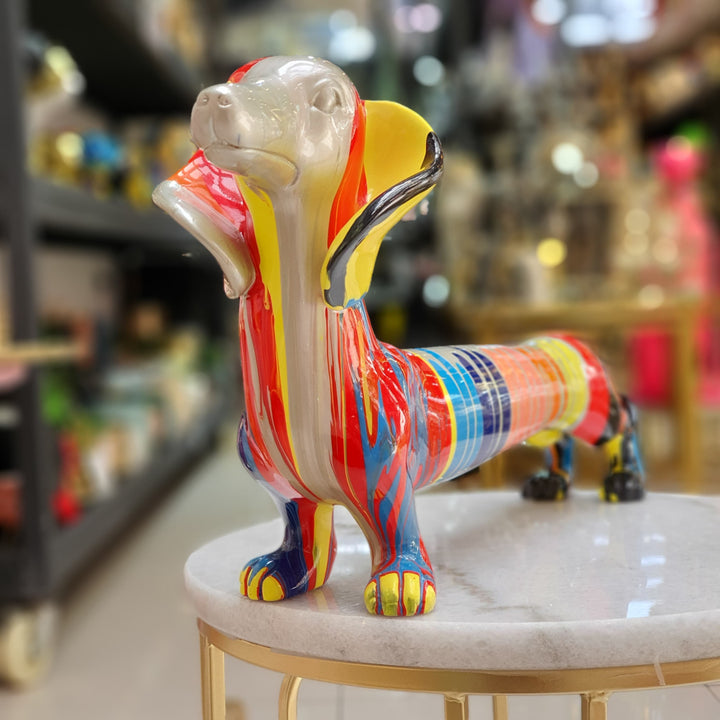 Perro Salchicha Dorado Multicolor CASONA DECO animales