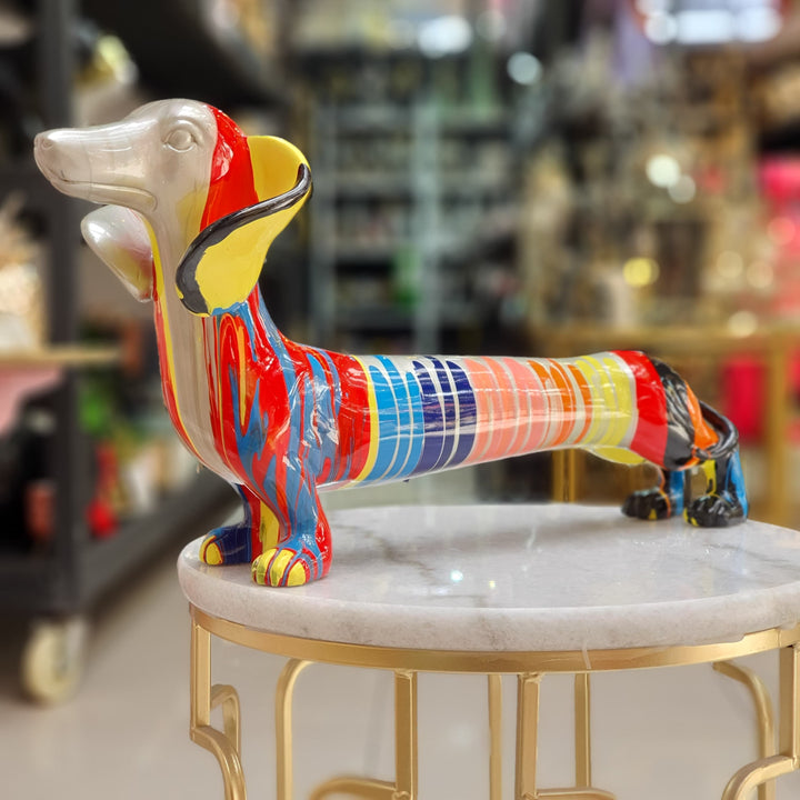 Perro Salchicha Dorado Multicolor CASONA DECO animales