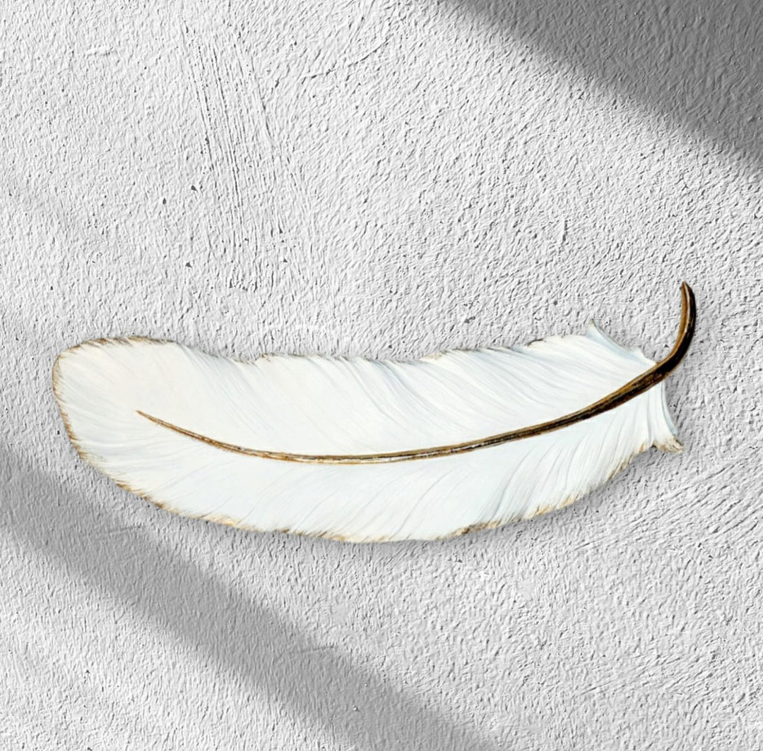 Pluma Blanca Plana 18006 CASONA DECO
