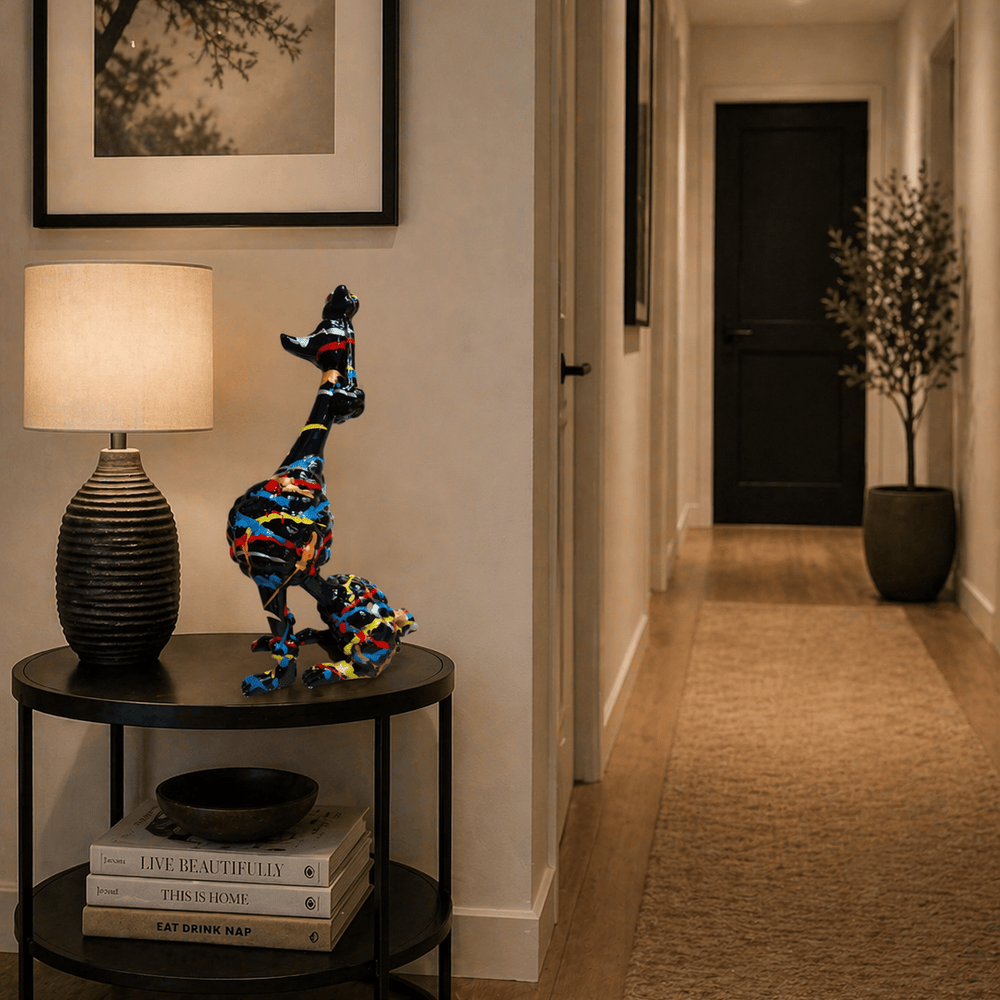 Poodle Negro Multicolor CASONA DECO animales