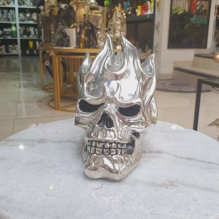 Calavera Fuego color Plateado