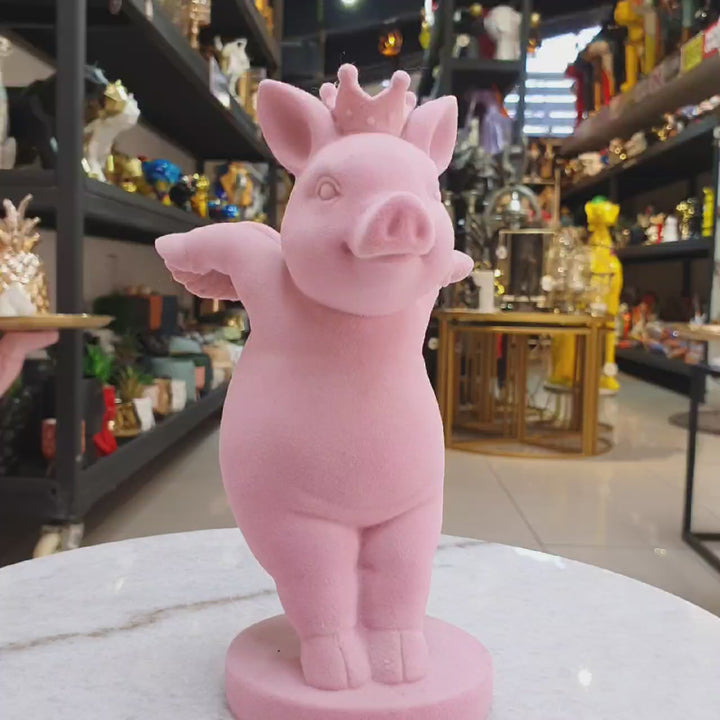 Cerdito alas acabado gamuza