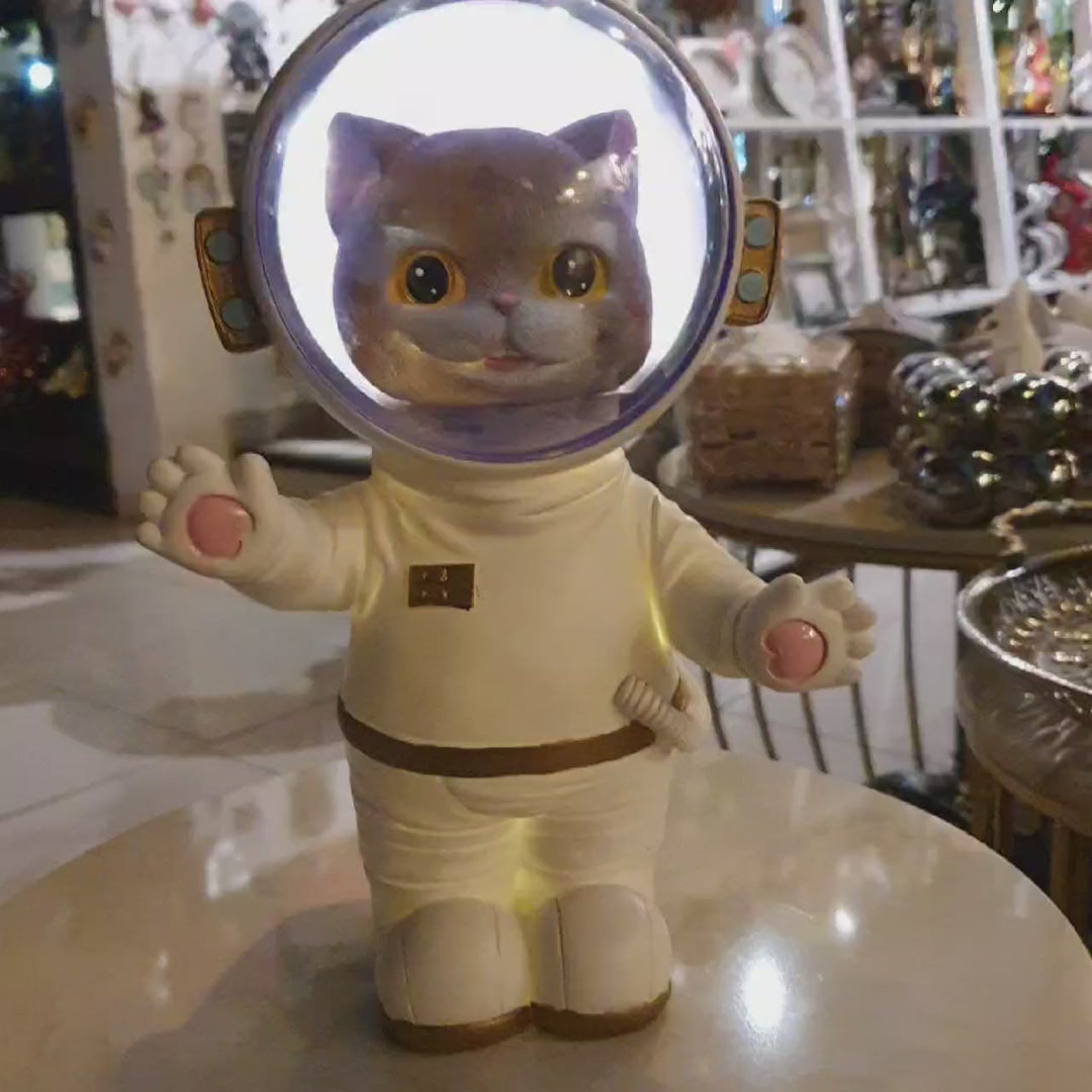 Gato Astronauta con Luz