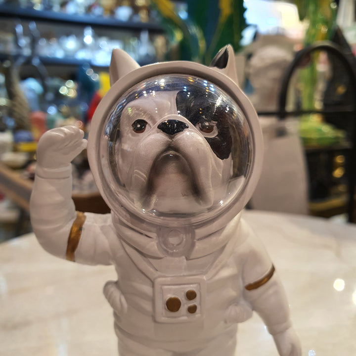 Perro Astronauta Saludando