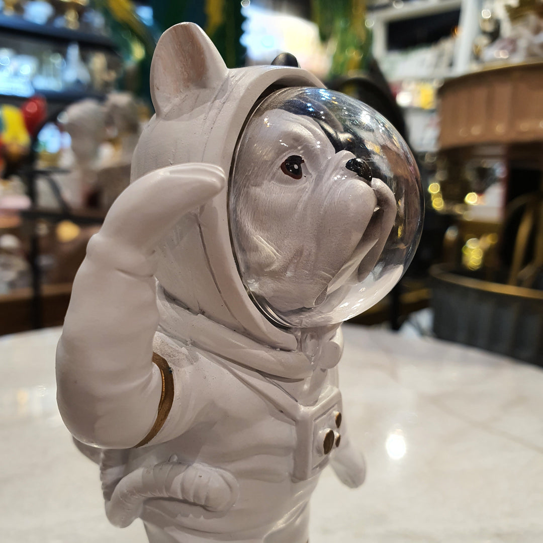 Perro Astronauta Saludando