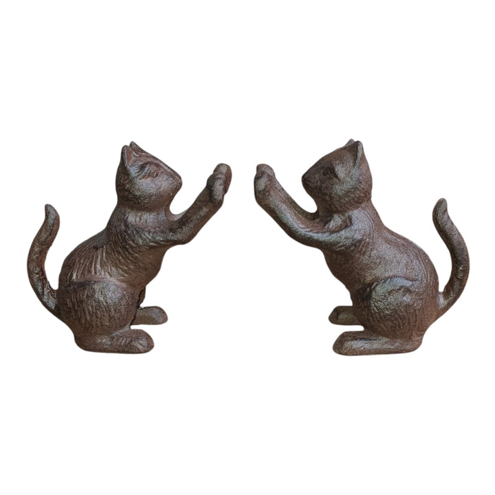 Sujeta libros de gato de hierro
