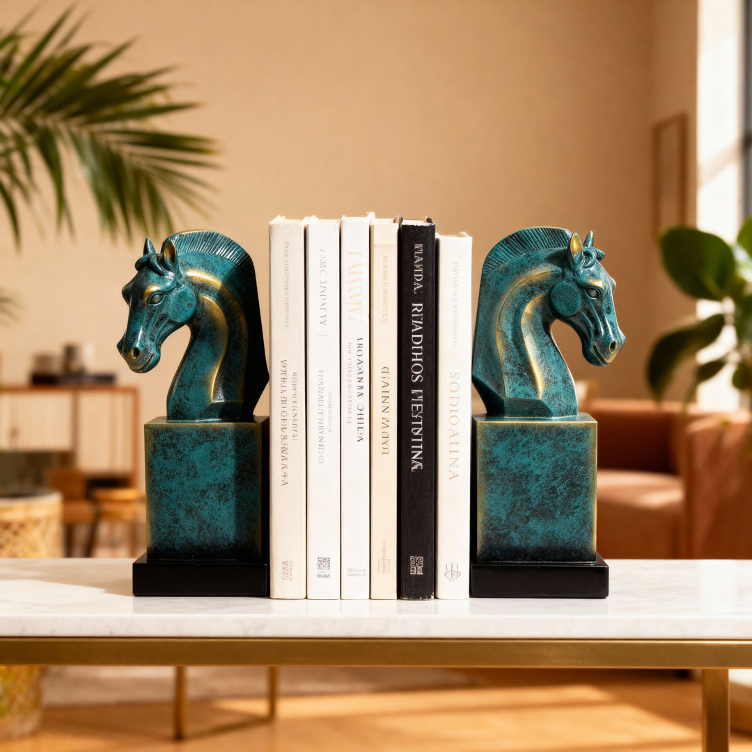 Sujetalibros Caballos Verde