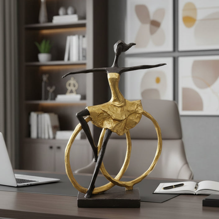 Bailarina negra con dorado