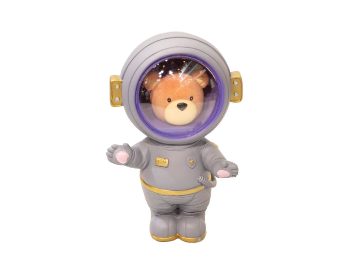 Oso Astronauta con Luz color gris