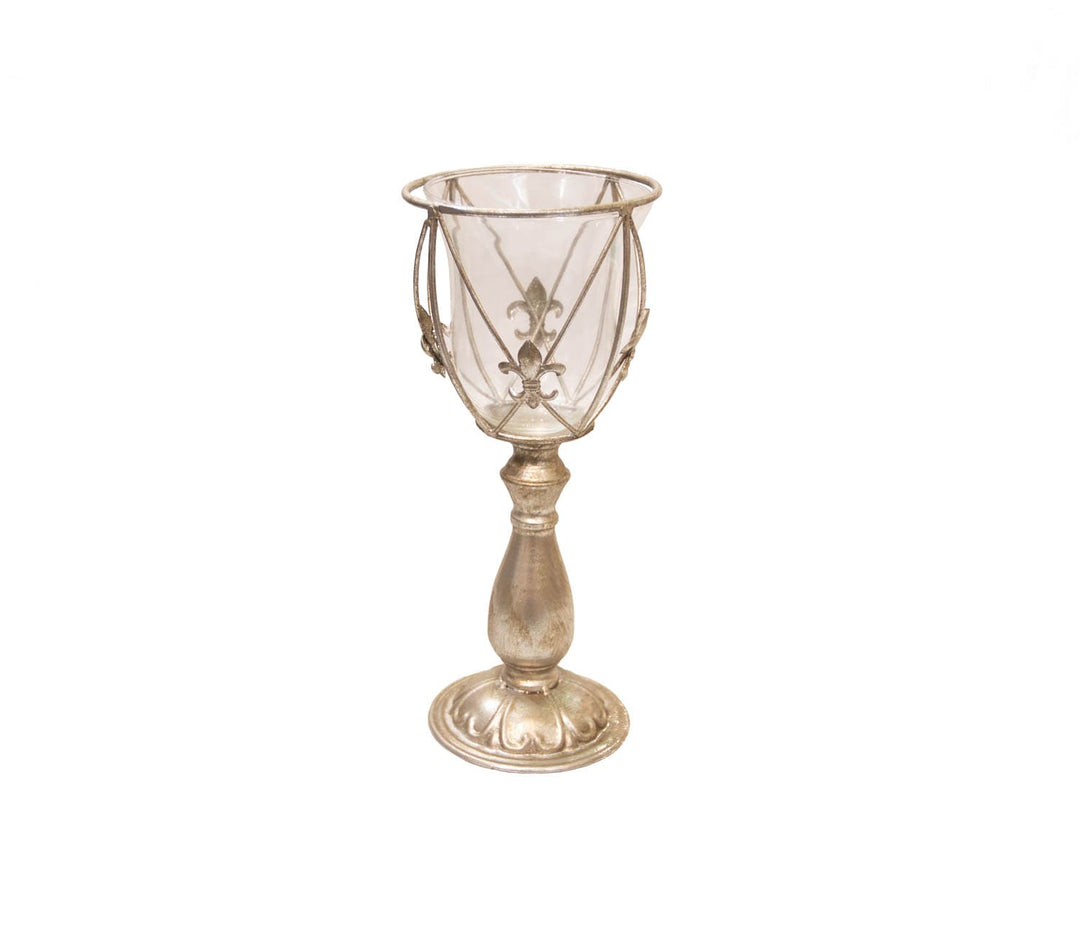 Candelabro Flor De Liz 6J71232Y color Plata