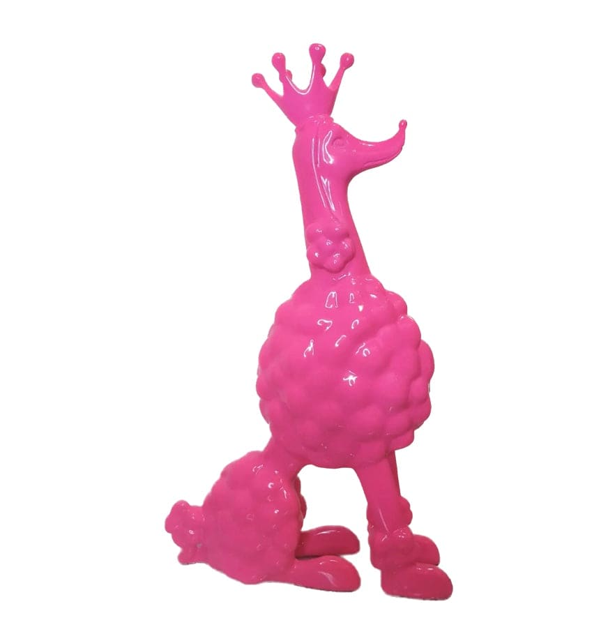 Perro Poodle 606- D color Rosa