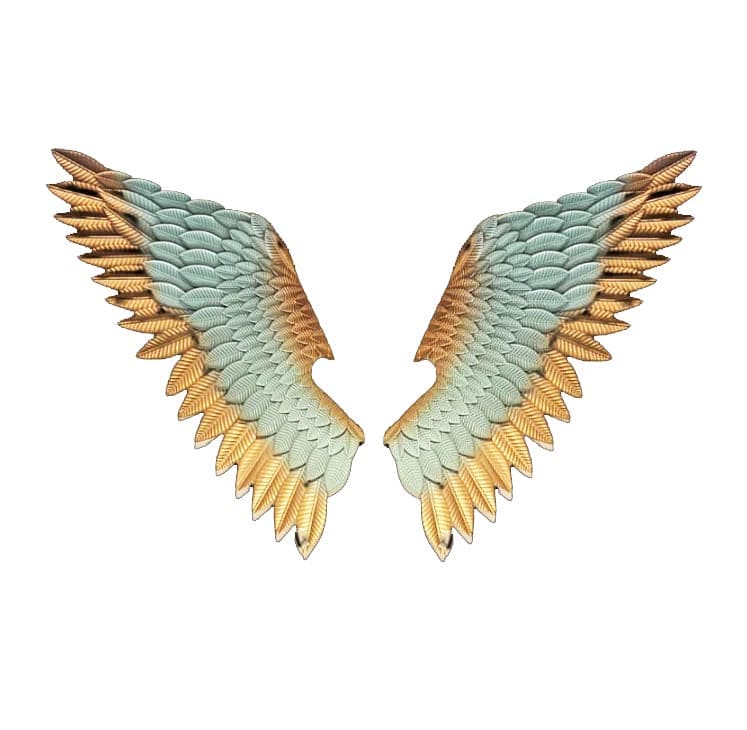 Alas Celeste con Dorado CASONA DECO decoracion