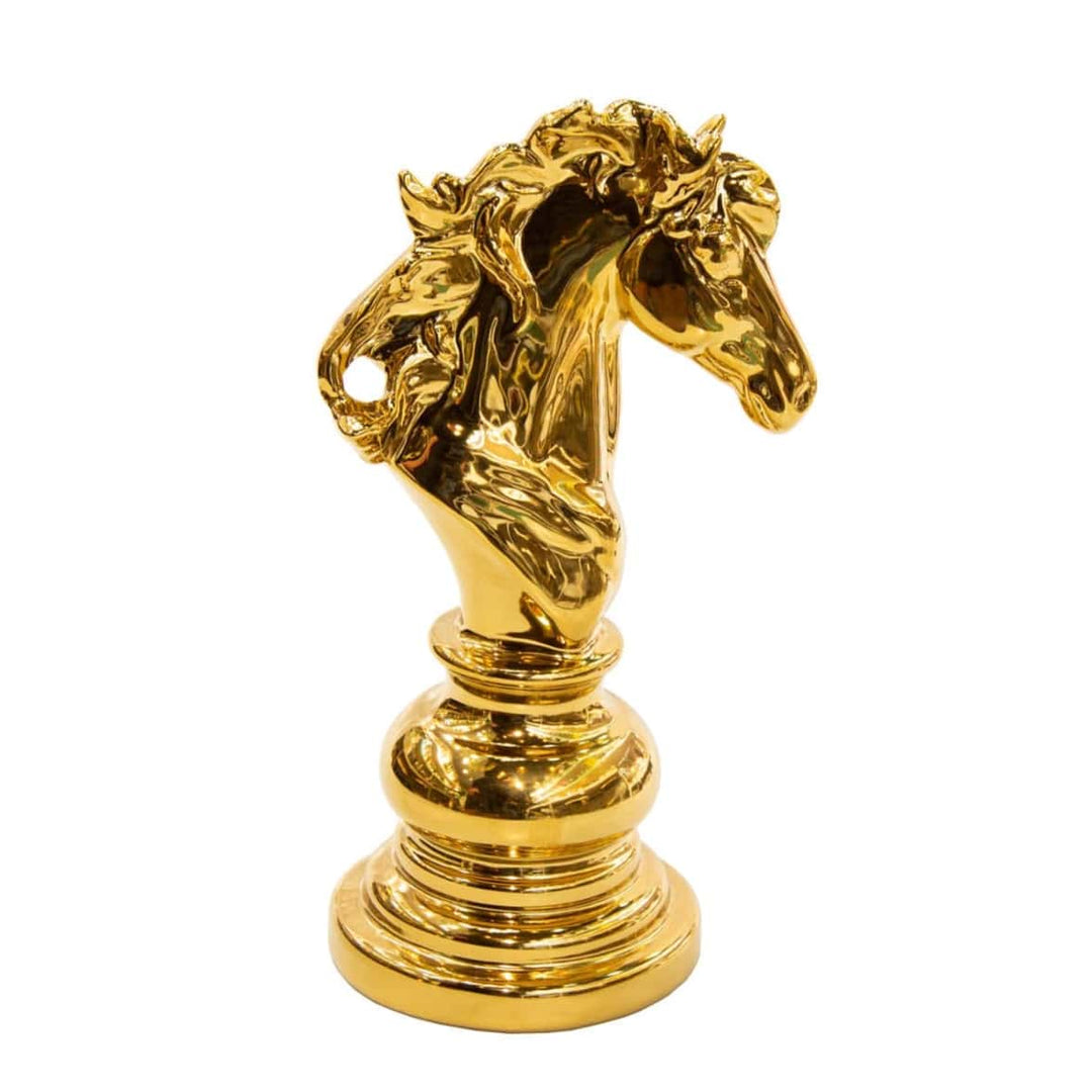Caballo Ajedrez Dorado CASONA DECO