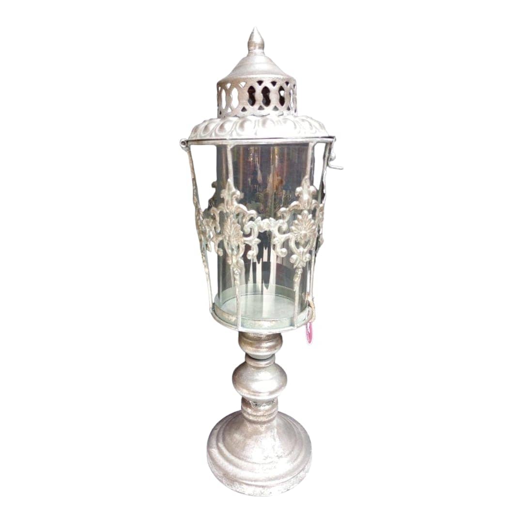 Candelabro Farol 6J7043 Plateado CASONA DECO