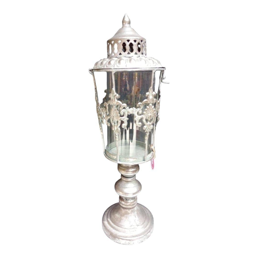Candelabro Farol 6J7043 Plateado CASONA DECO