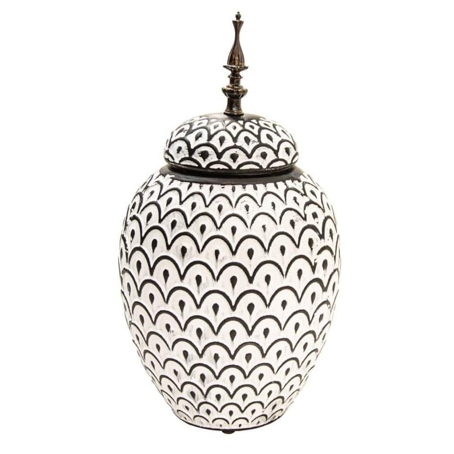 Anfora Blanca M CASONA DECO