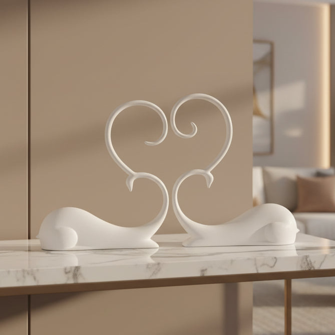 Pareja de Ciervos Blanco CASONA DECO animales