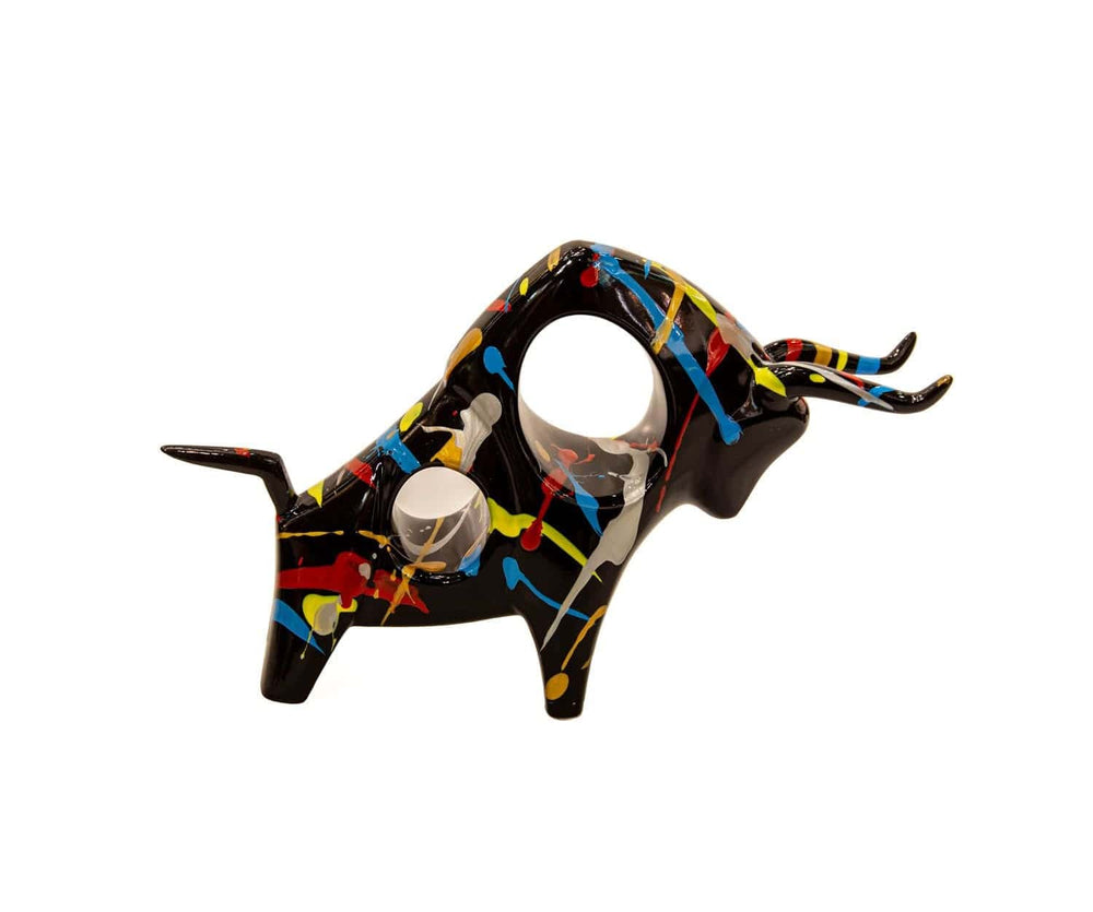 Toro Negro Multicolor CASONA DECO animales