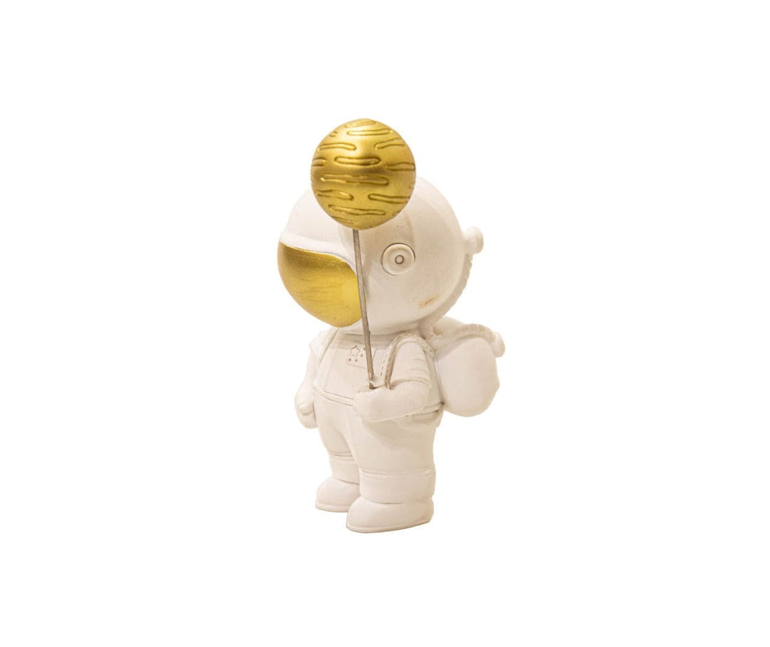 Astronauta De Pie Blanco con dorado CASONA DECO