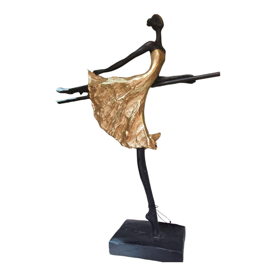 Bailarina negra con dorado CASONA DECO