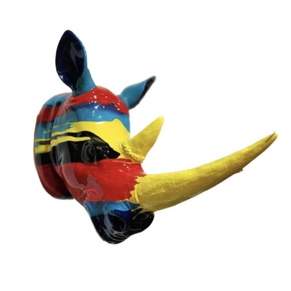 Cabeza Rinoceronte Multicolor G264Ls CASONA DECO