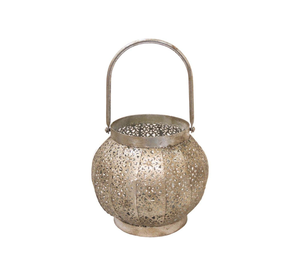 Candelabro Calado con Mango plateado  7228 CASONA DECO