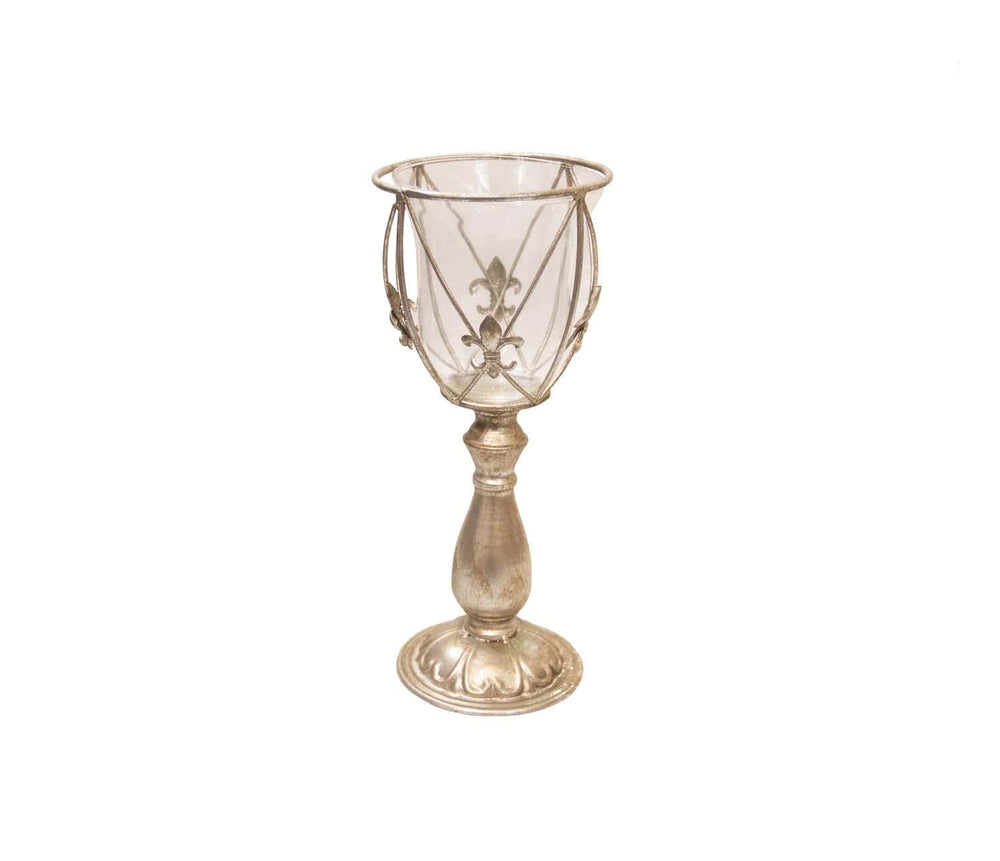 Candelabro Flor De Liz 6J7232Y Plateado CASONA DECO