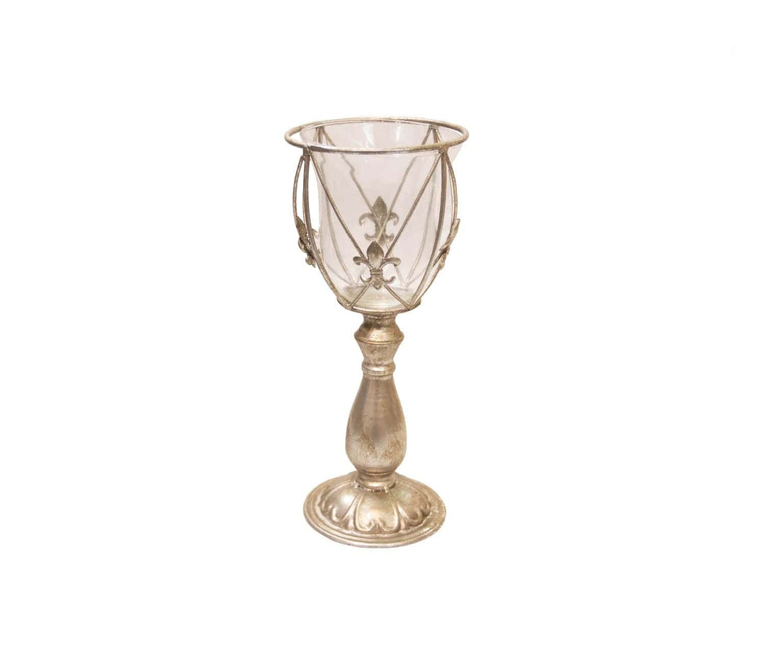 Candelabro Flor De Liz 6J7232Y Plateado CASONA DECO