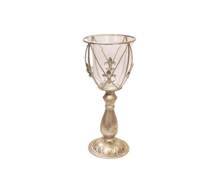 Candelabro Flor De Liz 6J7232Y Plateado CASONA DECO