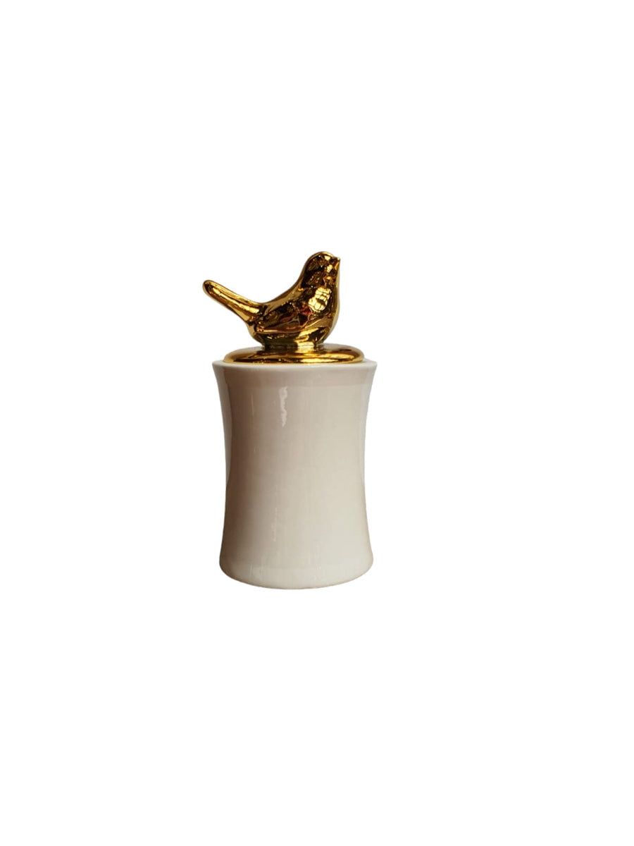 Contenedor Pajarito Blanco CASONA DECO