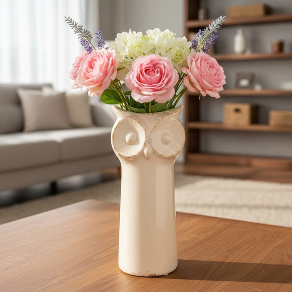 Florero Buho Blanco