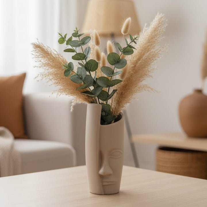 Florero Cara Larga S Beige CASONA DECO decoracion