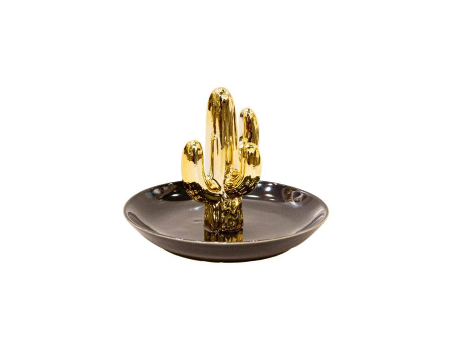Joyero Negro Cactus Dorado CASONA DECO decoracion