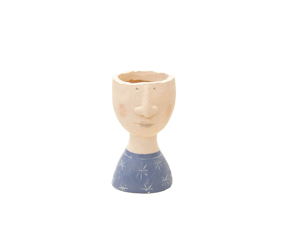 Maceta Cara Azul Mini CASONA DECO decoracion