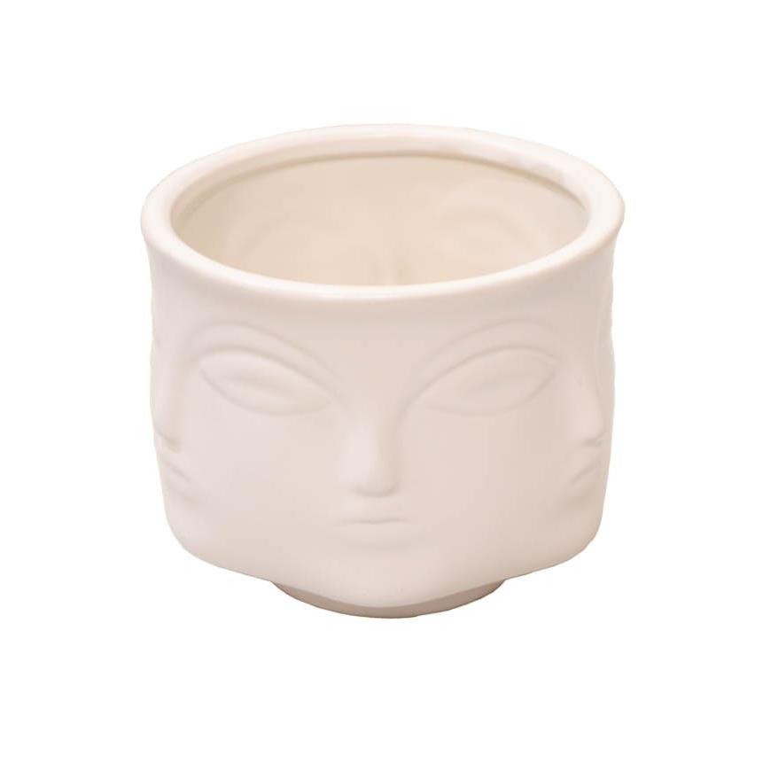 Maceta pequeña Blanca CASONA DECO decoracion