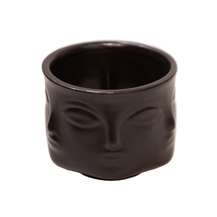 Maceta pequeña negro CASONA DECO decoracion