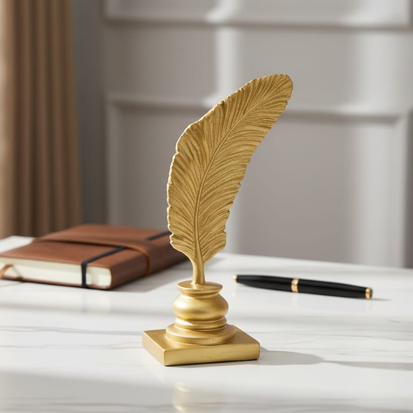 Pluma Dorada CASONA DECO decoracion