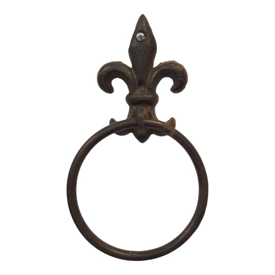 Toallero Flor De Liz de hierro CASONA DECO decoracion