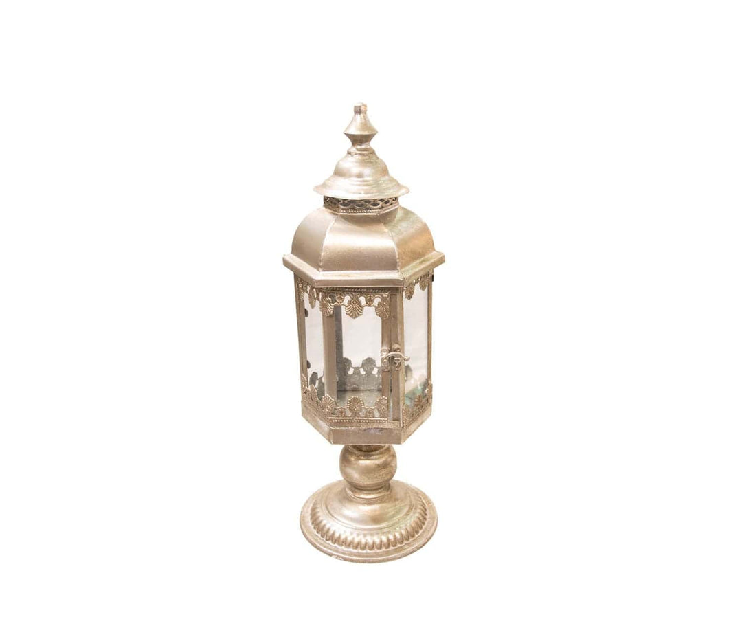 Fanal Hexagonal 6J7163G Plateado CASONA DECO