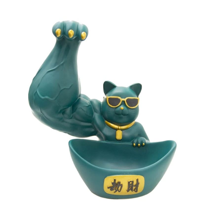 Gato Musculoso Verde CASONA DECO