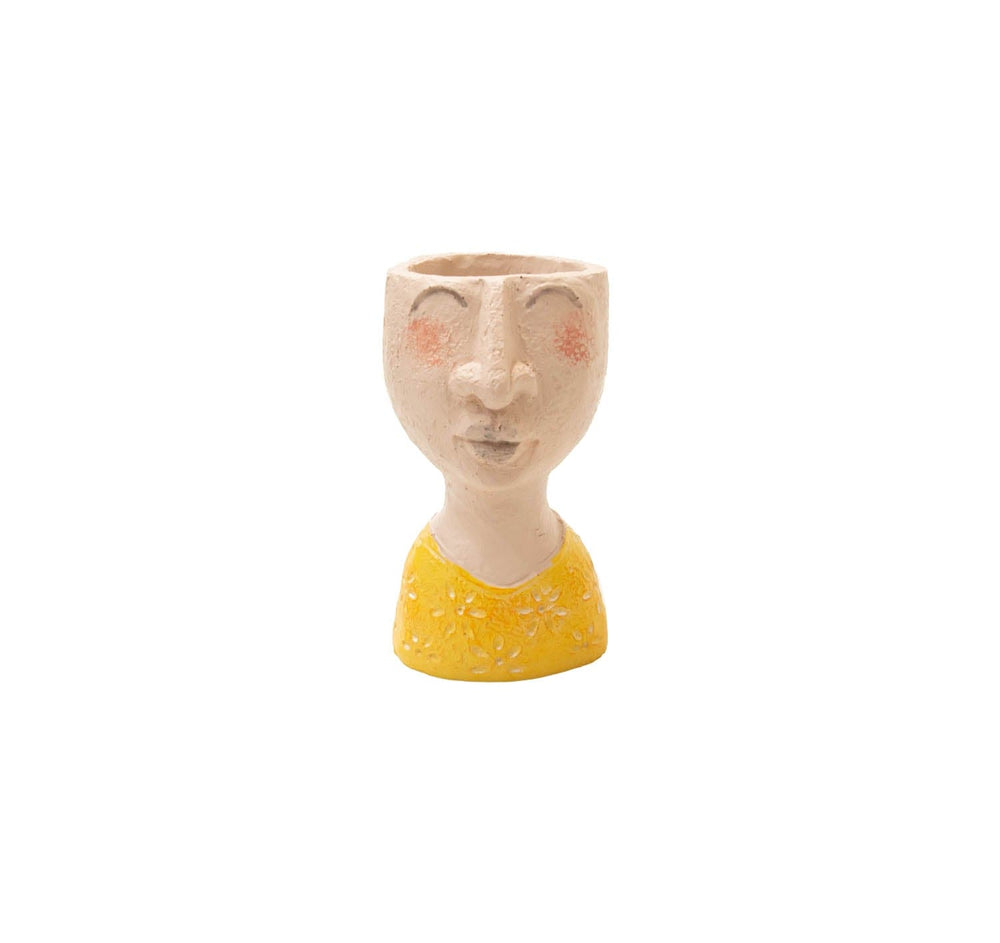 Maceta Cara Amarilla CASONA DECO