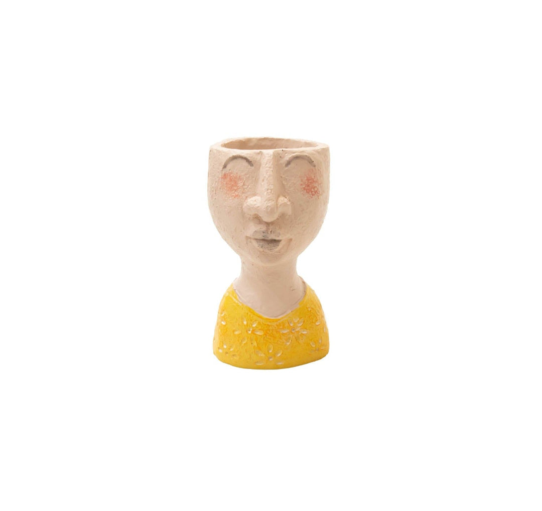 Maceta Cara Amarilla CASONA DECO