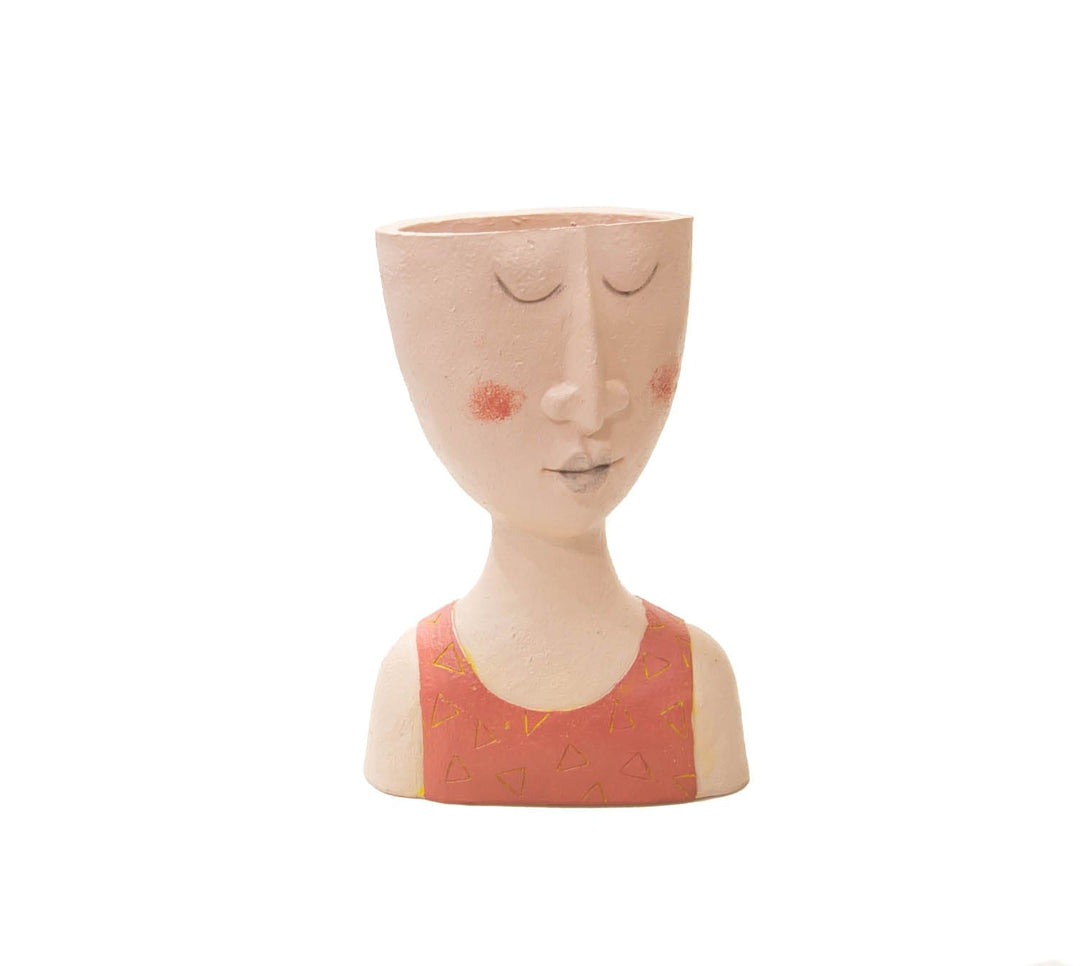 Maceta Cara Rosa Bj1283B CASONA DECO