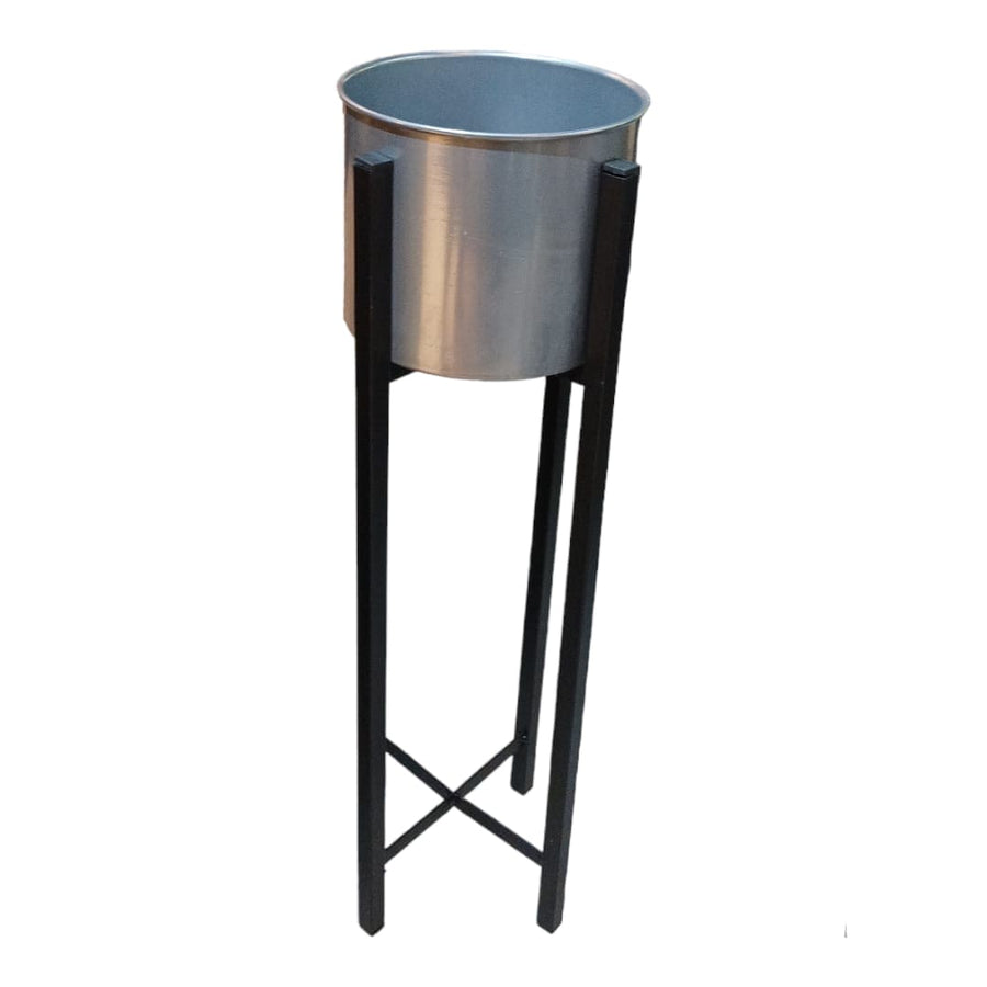 Maceta Plateada  S Kx1906 CASONA DECO