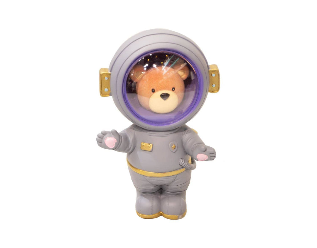 Oso Astronauta con Luz gris CASONA DECO