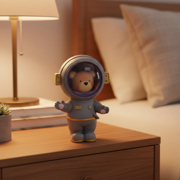 Oso Astronauta con Luz gris